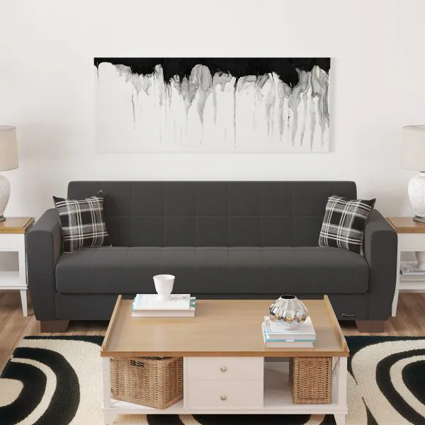 ottomanson Barato Collection Black Fabric Sofabed
