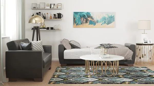 Ottomanson Barato Collection Black Pu Loveseat