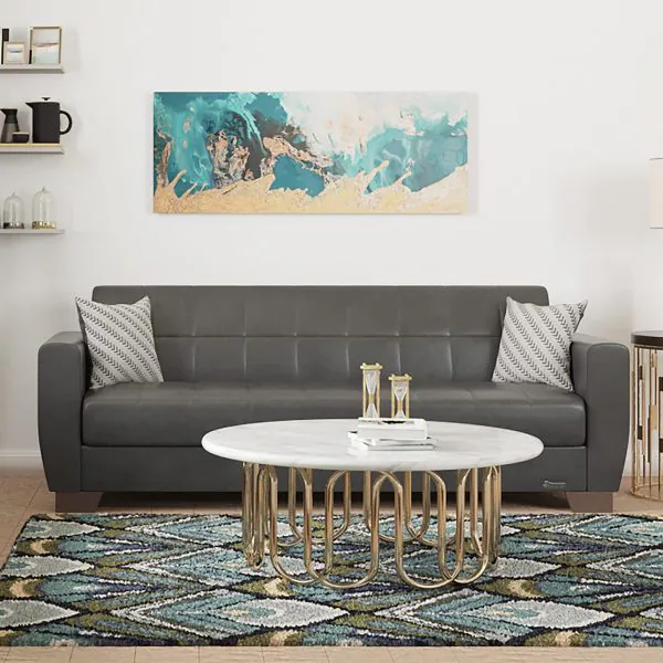 ottomanson Barato Collection Black Pu Sofabed