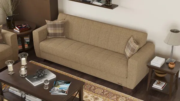 Ottomanson Barato Collection Brown Fabric Sofabed