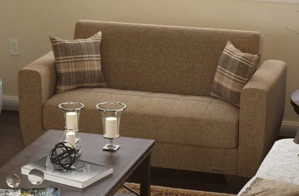 Ottomanson Barato Collection Brown Fabric Sofabed