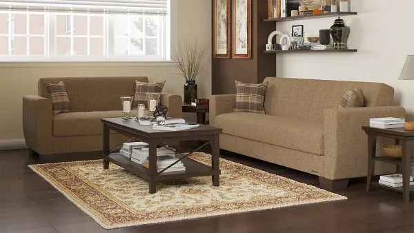 Ottomanson Barato Collection Brown Fabric Sofabed
