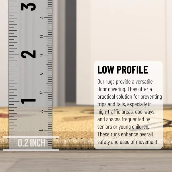 Ottomanson Ottomanson Beige Floral Design 20″ X 59″ Runner Rug