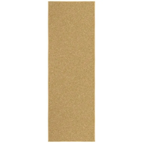 ottomanson Ottomanson Beige Modern Solid Design 20″ x 59″ Runner Rug