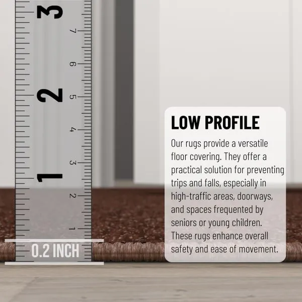 Ottomanson Ottomanson Brown Modern Solid Design 20″ X 59″ Runner Rug