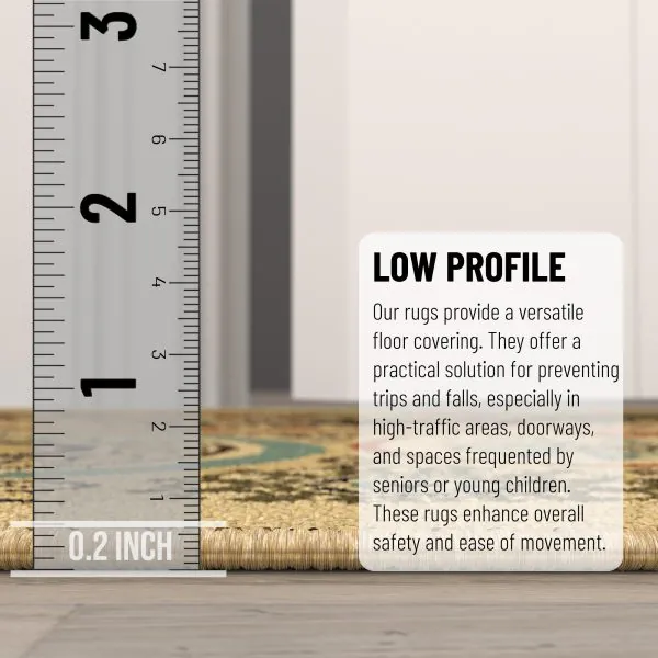 Ottomanson Ottomanson Camel Transitional Paisley Design 20″ X 59″ Runner Rug