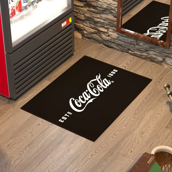Ottomanson Ottomanson Coca Cola Black Classic Logo 2’3″ X 3′ Doormat