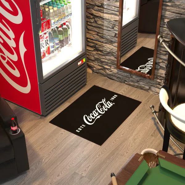 Ottomanson Ottomanson Coca Cola Black Classic Logo 2’3″ X 3′ Doormat