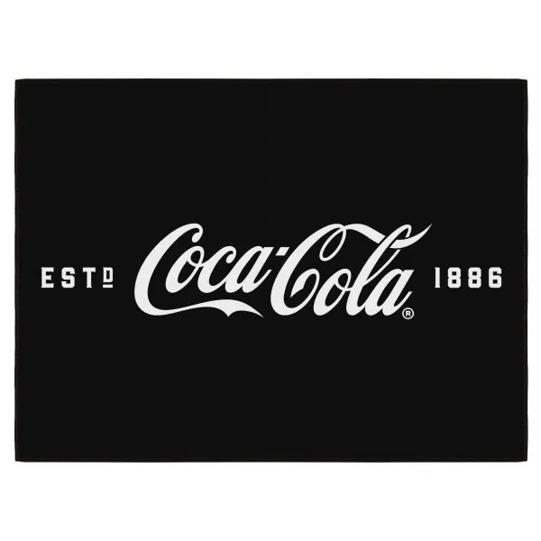 ottomanson Ottomanson Coca Cola Black Classic Logo 2’3″ x 3′ Doormat