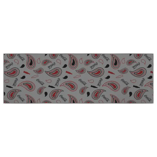 ottomanson Ottomanson Coca-Cola Grey/Multi Retro Paisley 20″ x 59″ Runner Rug