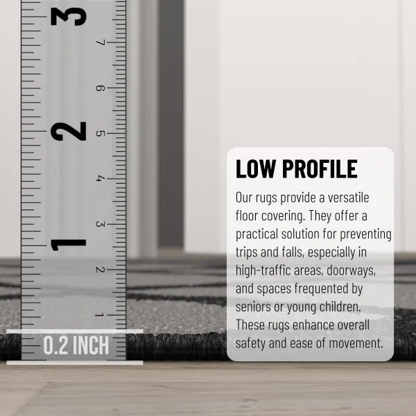 Ottomanson Ottomanson Dark Gray Moroccan Trellis 20″ X 59″ Runner Rug