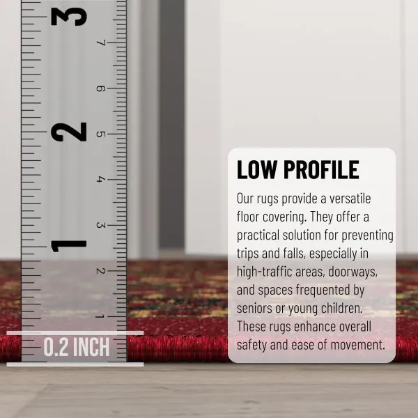 Ottomanson Ottomanson Dark Red Traditional Persian Medallion Design 20″ X 59″ Runner Rug