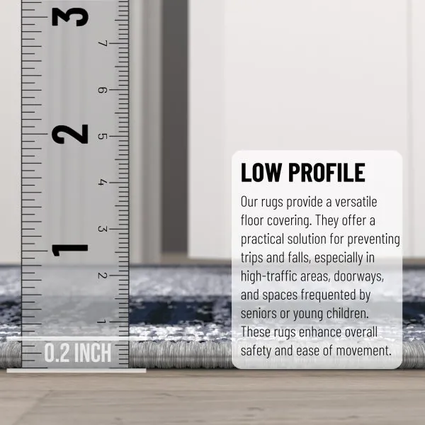 Ottomanson Ottomanson Gray Modern Bordered Design 20″ X 59″ Runner Rug