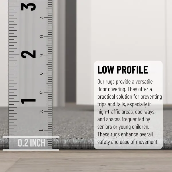 Ottomanson Ottomanson Gray Modern Solid Design 20″ X 59″ Runner Rug