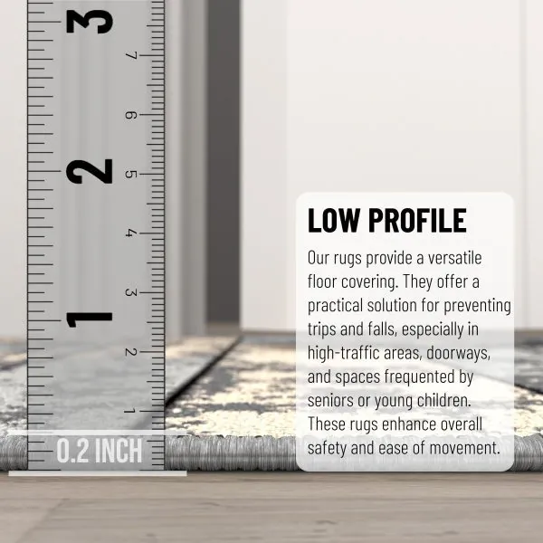 Ottomanson Ottomanson Grayscale Modern Geometric Design 20″ X 59″ Runner Rug