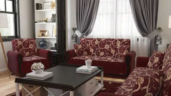 Ottomanson Havana Collection Burgundy Armchair