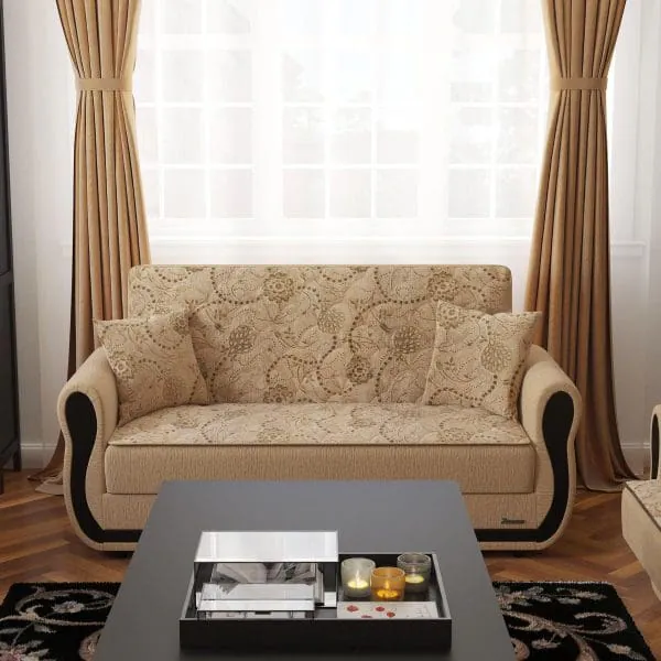 ottomanson Havana Collection Linen Loveseat