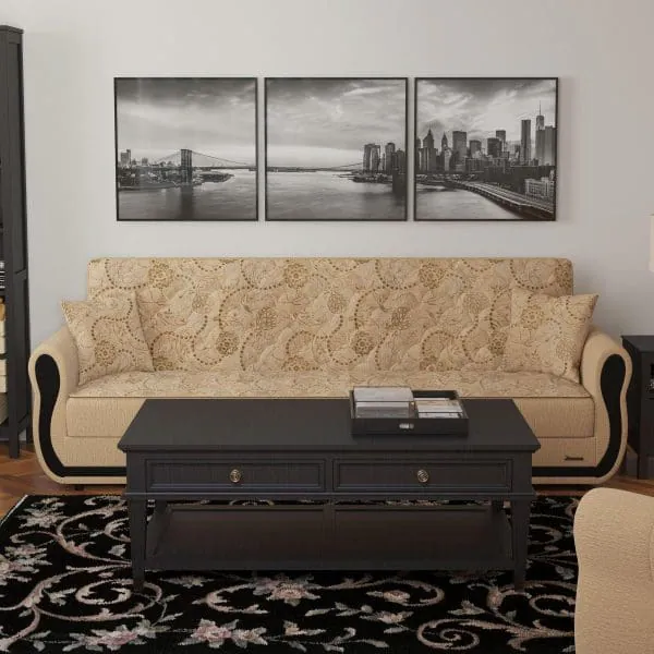 ottomanson Havana Collection Linen Sofabed