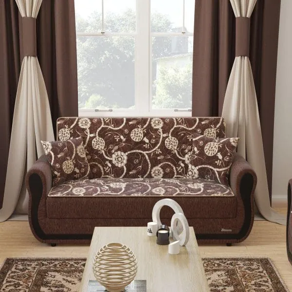 ottomanson Havana Collection Royal Brown Loveseat