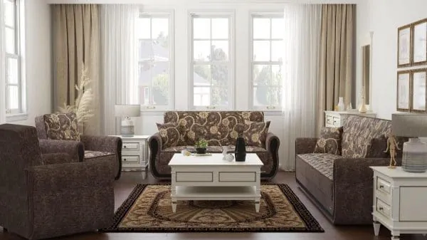 Ottomanson Havana Collection Silver Sofabed