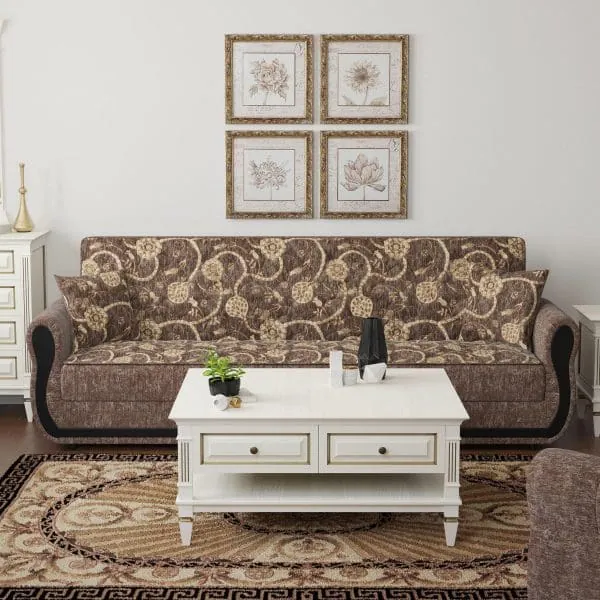 ottomanson Havana Collection Silver Sofabed