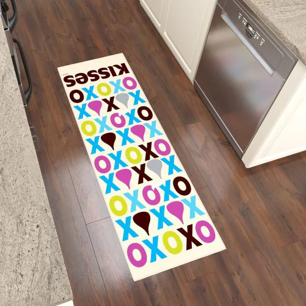 Ottomanson Ottomanson Hershey Beige Colorful Kisses 20″ X 59″ Runner Rug