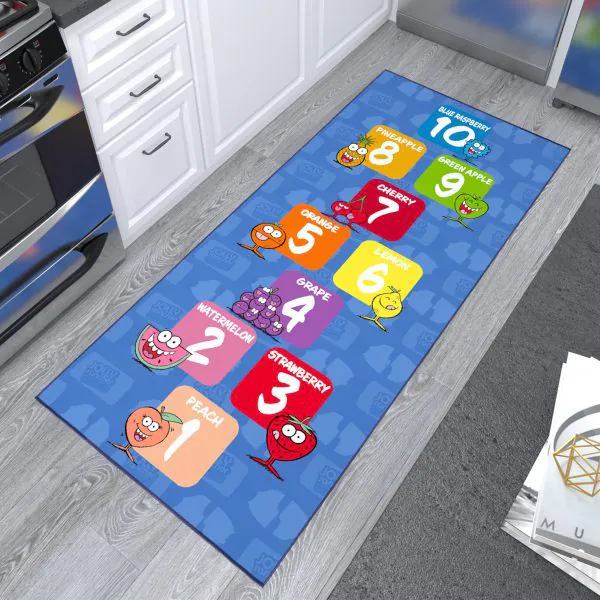 Ottomanson Ottomanson Hershey Blue Hopscotch 2’7″ X 6′ Runner Rug