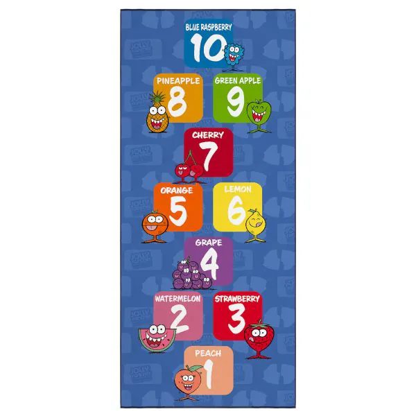 ottomanson Ottomanson Hershey Blue Hopscotch 2’7″ x 6′ Runner Rug