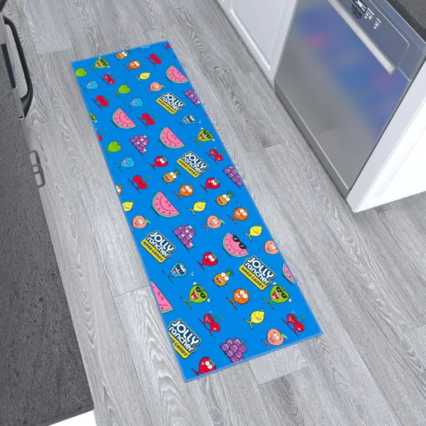 Ottomanson Ottomanson Hershey Blue/Multi Playful Fruity 20″ X 59″ Runner Rug