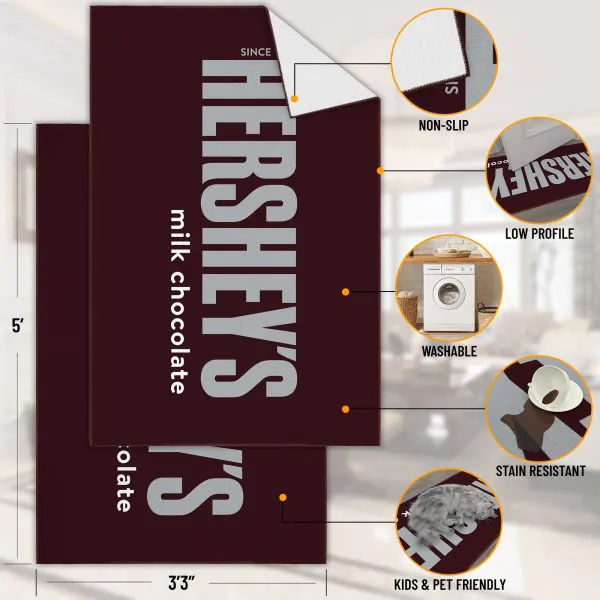 Ottomanson Ottomanson Hershey Brown Classic Logo 3’3″ X 5′ Area Rug