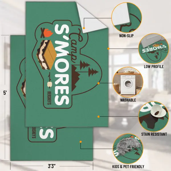 Ottomanson Ottomanson Hershey Green Smores 3’3″ X 5′ Area Rug