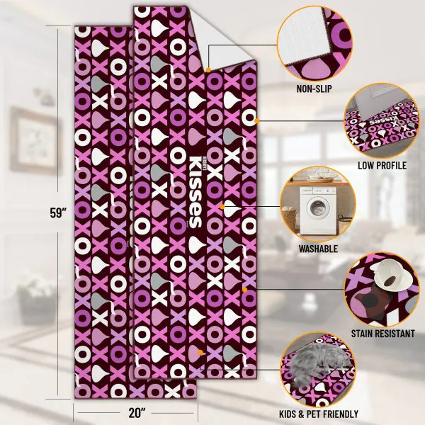 Ottomanson Ottomanson Hershey Pink Kisses 20″ X 59″ Runner Rug