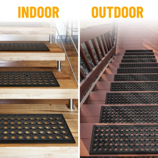 Ottomanson Ottomanson Holes Design 10″ X 30″ Stair Treads