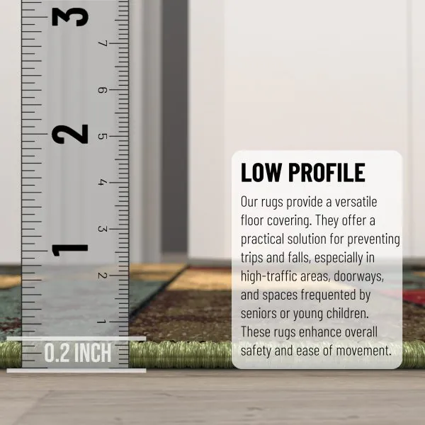 Ottomanson Ottomanson Multi Color Modern Geometric Design 20″ X 59″ Runner Rug