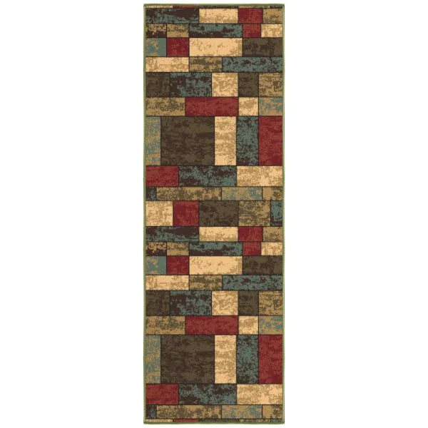 ottomanson Ottomanson Multi Color Modern Geometric Design 20″ x 59″ Runner Rug