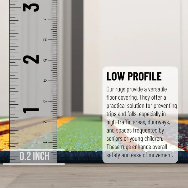 Ottomanson Ottomanson Multi Color Modern Striped Design 20″ X 59″ Runner Rug