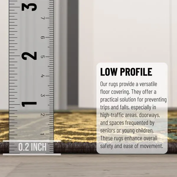 Ottomanson Ottomanson Neutral Tones Damask Floral Patchwork Design 20″ X 59″ Runner Rug