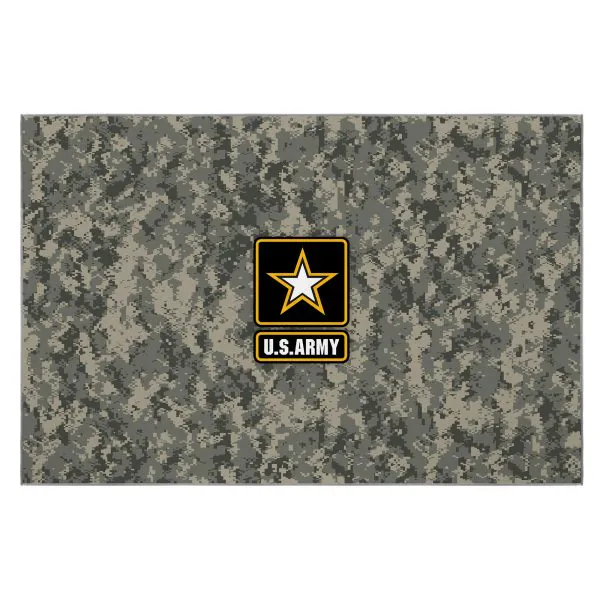 ottomanson Ottomanson Neutral Universal Camouflage Pattern with U.S. Army Star 3’3″ x 5′ Area Rug