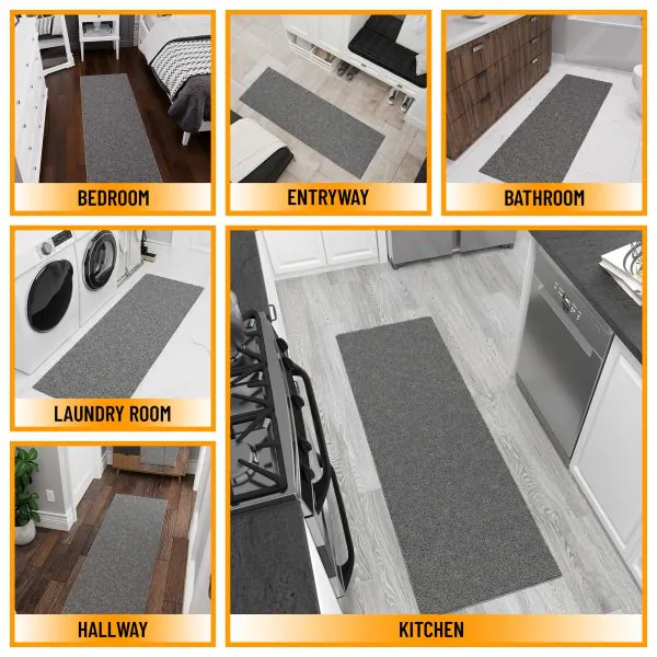 Ottomanson Oasis Collection Gray 20″x59″ Runner Rug