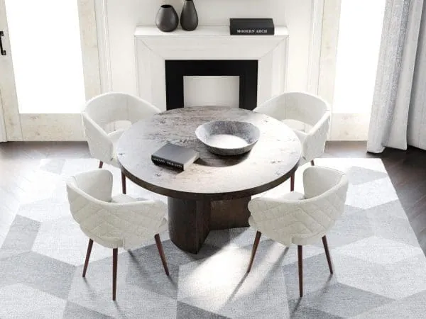 Ottomanson Palermos Collection Beige Dining Chair