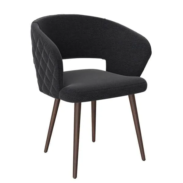 ottomanson Palermos Collection Black Dining Chair
