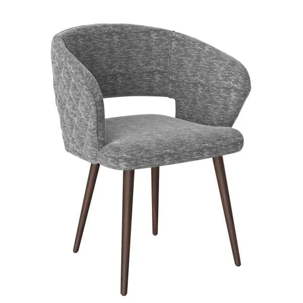 ottomanson Palermos Collection Gray Dining Chair