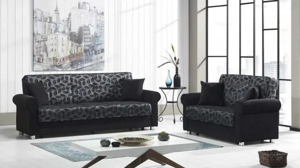 Ottomanson Rio Grande Collection Black Loveseat