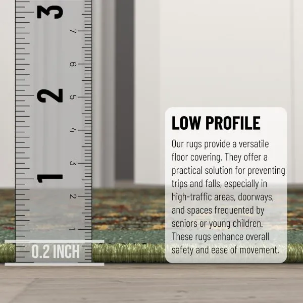 Ottomanson Ottomanson Seafoam Green Traditional Persian Medallion Design 20″ X 59″ Runner Rug