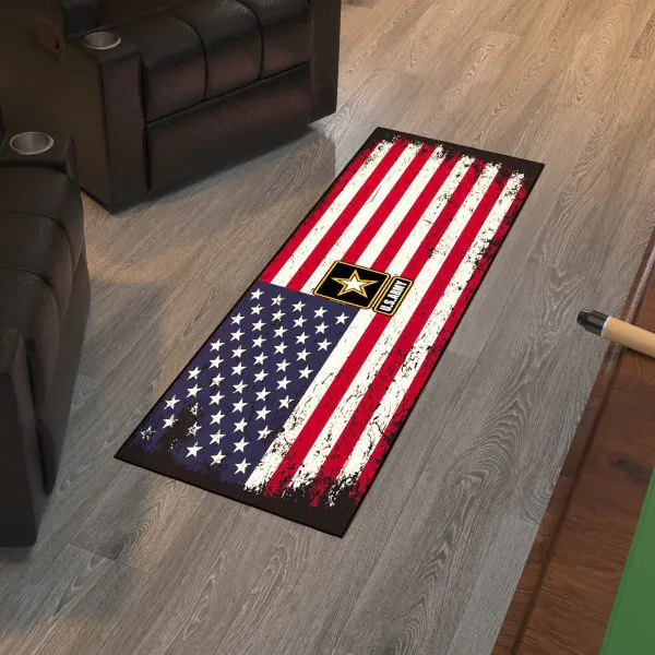 Ottomanson Ottomanson True Colors USA Flag With U.S. Army Star 20″ X 59″ Runner Rug