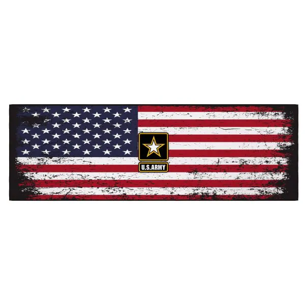 ottomanson Ottomanson True Colors USA Flag with U.S. Army Star 20″ x 59″ Runner Rug