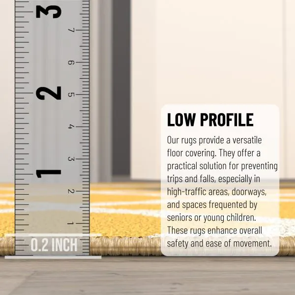 Ottomanson Ottomanson Yellow Moroccan Trellis 20″ X 59″ Runner Rug