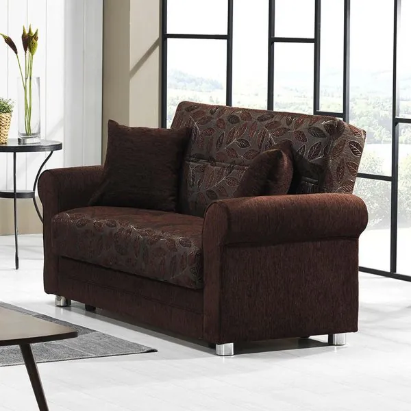 ottomanson Rio Grande Collection Dark Brown Loveseat
