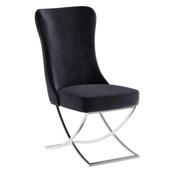 ottomanson Royal Collection Black/Silver Dining Chair