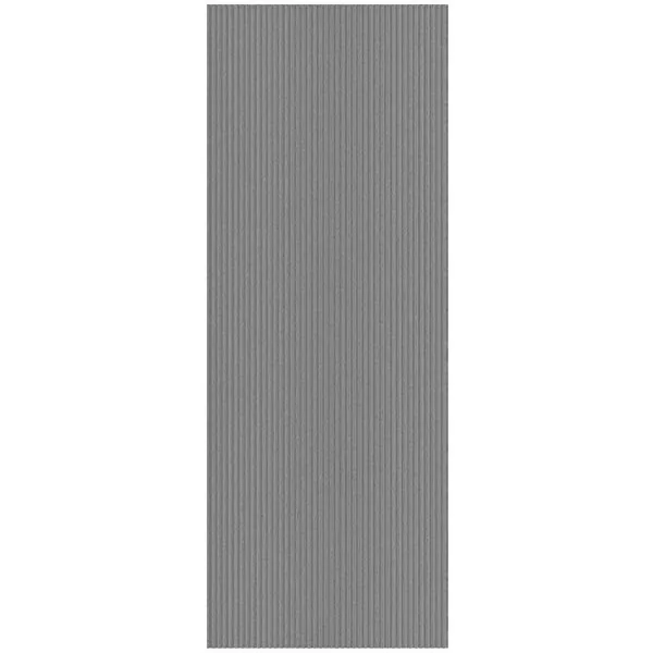 Ottomanson SRT Collection Gray Waterproof Heavy Duty Stain And Fade Resistant Durable Rubber Narrow-Stripe Low Profile Utility Rug